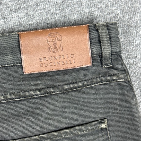 Brunello Cucinelli Jeans Men 36x30 Gray Button Fly Made In Italy Denim - Picture 14 of 15